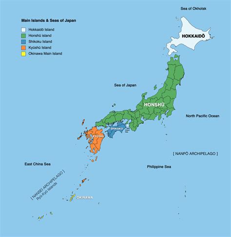 4 main islands of japan map|Geography of Japan .